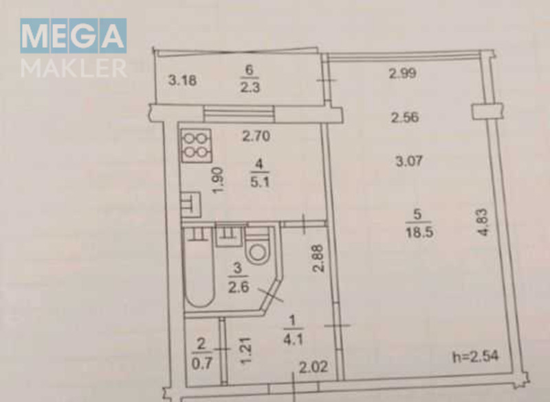 Продаж 1 кімнатної квартири (33,3/?/5,1), 1 пов. 9 пов. будинку, <a class="location-link" href="/kiev/" title="Недвижимость Київ">Київ</a>, <a class="location-link" href="/kiev/dneprovskij/" title="Недвижимость Дніпровський район">Дніпровський р-н</a>, Березняківська вул., 10 (изображение 9)