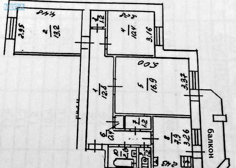 Продаж 3 кімнатної квартири (74/40/7), 4 пов. 10 пов. будинку, <a class="location-link" href="/kiev/" title="Недвижимость Київ">Київ</a>, <a class="location-link" href="/kiev/dneprovskij/" title="Недвижимость Дніпровський район">Дніпровський р-н</a>, Калачівська вул., 9 (изображение 10)