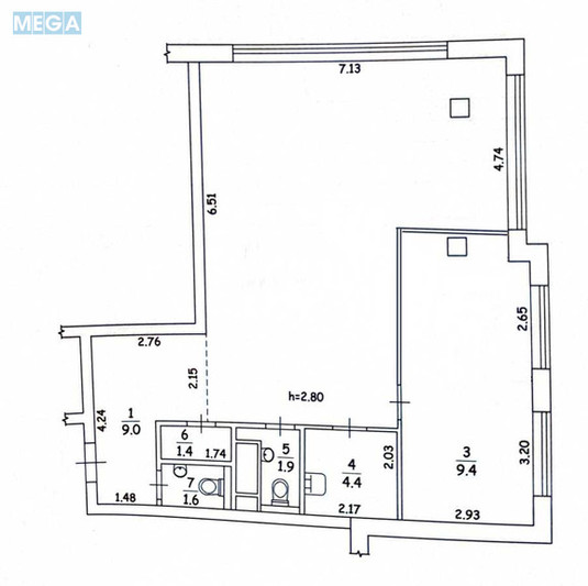 Оренда комерційної нерухомості, 100&nbsp;кв.м, под офис, <a class="location-link" href="/kiev/" title="Недвижимость Київ">Київ</a>, <a class="location-link" href="/kiev/goloseevskij/" title="Недвижимость Голосіївський район">Голосіївський р-н</a>, Жилянська вул., 68 (изображение 4)