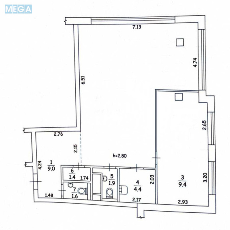 Оренда комерційної нерухомості, 100&nbsp;кв.м, под офис, <a class="location-link" href="/kiev/" title="Недвижимость Київ">Київ</a>, <a class="location-link" href="/kiev/goloseevskij/" title="Недвижимость Голосіївський район">Голосіївський р-н</a>, Жилянська вул., 68 (изображение 4)