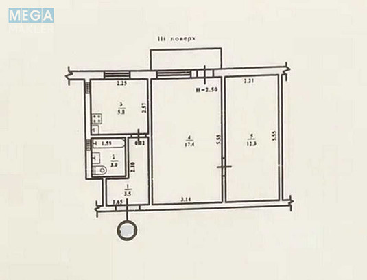 Продаж 2 кімнатної квартири (42/29/6), 3 пов. 5 пов. будинку, <a class="location-link" href="/odessa/" title="Недвижимость Одеса">Одеса</a>, <a class="location-link" href="/odessa/primorskij/" title="Недвижимость Приморський район">Приморський р-н</a>, Балковская, 36 (изображение 11)