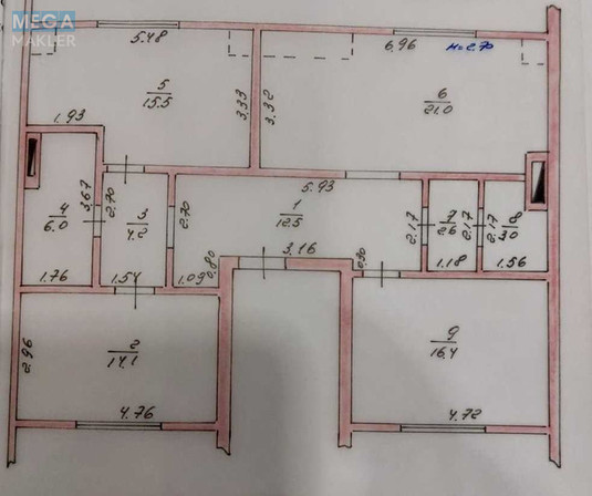 Продаж 3 кімнатної квартири (95/50/16), 4 пов. 4 пов. будинку, <a class="location-link" href="/vishnevoe/" title="Недвижимость Вишневе">Вишневе</a>, Ватутіна, 15 (изображение 17)