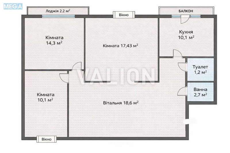 Продаж 3 кімнатної квартири (81,4/41/10,1), 2 пов. 5 пов. будинку, <a class="location-link" href="/kiev/" title="Недвижимость Київ">Київ</a>, <a class="location-link" href="/kiev/darnickij/" title="Недвижимость Дарницький район">Дарницький р-н</a>, Євгена Харченка вул., 59 (изображение 11)