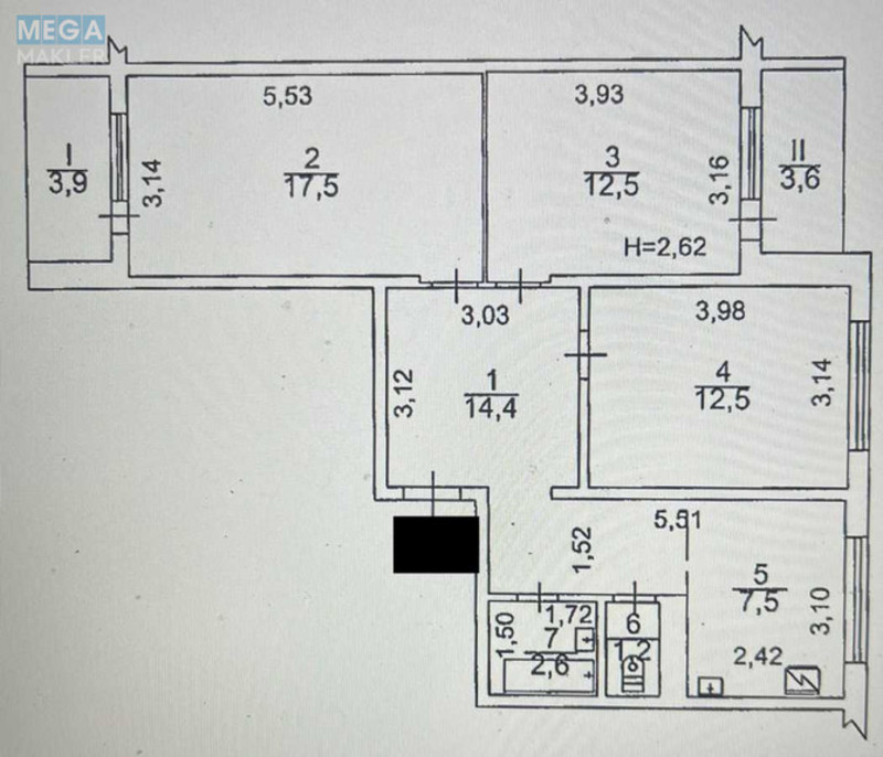 Продаж 3 кімнатної квартири (76/43/8), 12 пов. 16 пов. будинку, <a class="location-link" href="/kiev/" title="Недвижимость Київ">Київ</a>, <a class="location-link" href="/kiev/desnyanskij/" title="Недвижимость Деснянський район">Деснянський р-н</a>, Теодора Драйзера вул., 6А (изображение 8)