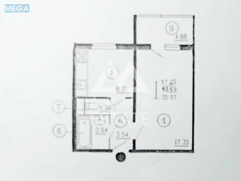 Продаж 1 кімнатної квартири (38/17/8), 1 пов. 16 пов. будинку, <a class="location-link" href="/kiev/" title="Недвижимость Київ">Київ</a>, <a class="location-link" href="/kiev/darnickij/" title="Недвижимость Дарницький район">Дарницький р-н</a>, Григоренка Петра пр-т, 38а (изображение 18)