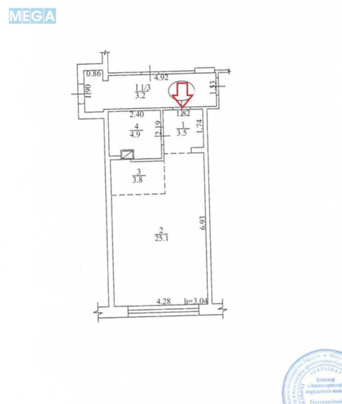 Продаж 1 кімнатної квартири (40/25/4), 11 пов. 13 пов. будинку, <a class="location-link" href="/kiev/" title="Недвижимость Київ">Київ</a>, <a class="location-link" href="/kiev/pecherskij/" title="Недвижимость Печерський район">Печерський р-н</a>, Антоновича вул., 131 (изображение 7)