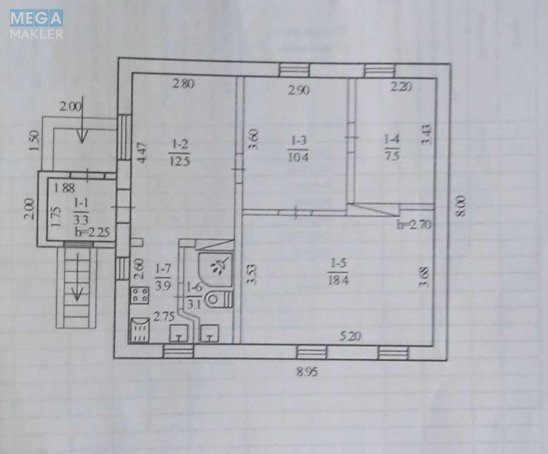 Продаж дома, 2&nbsp;поверху, 180&nbsp;кв.м, 7&nbsp;кімнат, ділянка 15&nbsp;соток, <a class="location-link" href="/dnepropetrovsk/" title="Недвижимость Дніпра">Дніпро</a>, Дачна (изображение 21)