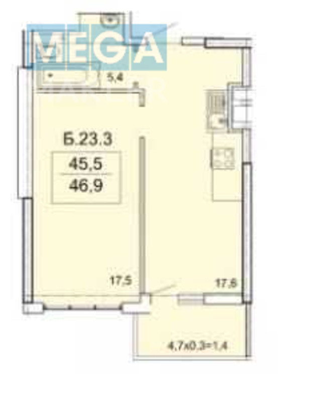 Продаж 1 кімнатної квартири (46,9/1/1), 23 пов. 24 пов. будинку, <a class="location-link" href="/odessa/" title="Недвижимость Одеса">Одеса</a>, <a class="location-link" href="/odessa/primorskij/" title="Недвижимость Приморський район">Приморський р-н</a>, Фонтанская дорога, 25 (изображение 9)