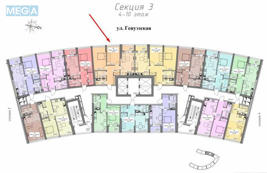 Продаж 2 кімнатної квартири (63,9/28/15,8), 7 пов. 25 пов. будинку, <a class="location-link" href="/odessa/" title="Недвижимость Одеса">Одеса</a>, <a class="location-link" href="/odessa/primorskij/" title="Недвижимость Приморський район">Приморський р-н</a>, Курортный пер, 2 (изображение 3)