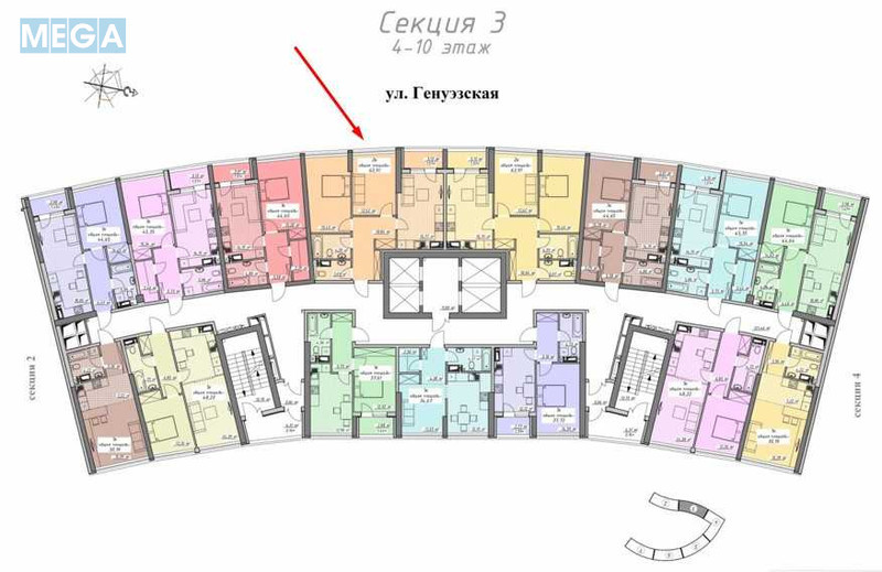 Продаж 2 кімнатної квартири (63,9/28/15,8), 7 пов. 25 пов. будинку, <a class="location-link" href="/odessa/" title="Недвижимость Одеса">Одеса</a>, <a class="location-link" href="/odessa/primorskij/" title="Недвижимость Приморський район">Приморський р-н</a>, Курортный пер, 2 (изображение 3)