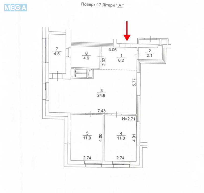 Продаж 2 кімнатної квартири (64/?/24), 17 пов. 25 пов. будинку, <a class="location-link" href="/kiev/" title="Недвижимость Київ">Київ</a>, <a class="location-link" href="/kiev/shevchenkovskij/" title="Недвижимость Шевченківський район">Шевченківський р-н</a>, Олени Теліги вул., 25 (изображение 2)