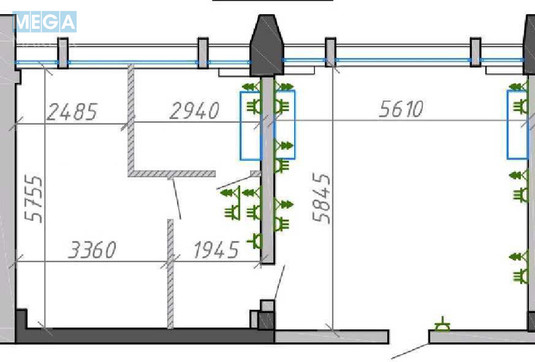 Оренда комерційної нерухомості, 66&nbsp;кв.м, под офис, <a class="location-link" href="/kiev/" title="Недвижимость Київ">Київ</a>, <a class="location-link" href="/kiev/dneprovskij/" title="Недвижимость Дніпровський район">Дніпровський р-н</a>, Евгения Сверстюка ул., 11б (изображение 13)