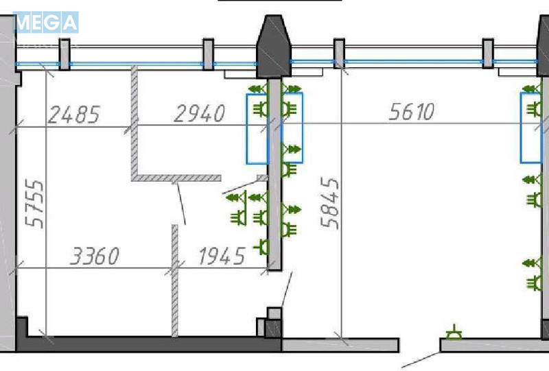 Оренда комерційної нерухомості, 66&nbsp;кв.м, под офис, <a class="location-link" href="/kiev/" title="Недвижимость Київ">Київ</a>, <a class="location-link" href="/kiev/dneprovskij/" title="Недвижимость Дніпровський район">Дніпровський р-н</a>, Евгения Сверстюка ул., 11б (изображение 13)