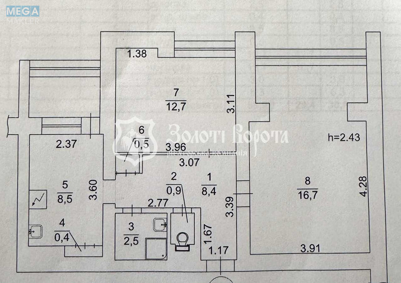 Продаж 2 кімнатної квартири (60/30/8,5), 7 пов. 14 пов. будинку, <a class="location-link" href="/kiev/" title="Недвижимость Київ">Київ</a>, <a class="location-link" href="/kiev/goloseevskij/" title="Недвижимость Голосіївський район">Голосіївський р-н</a>, Антоновича вул., 164 (изображение 24)