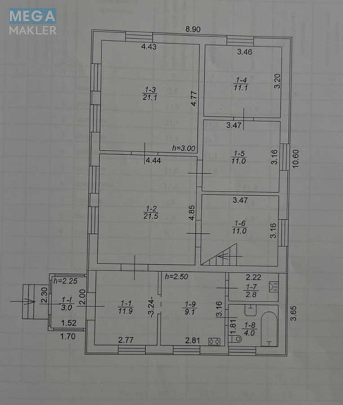 Продаж дома, 1&nbsp; поверх, 106&nbsp;кв.м, 5&nbsp;кімнат, ділянка 10&nbsp;соток, <a class="location-link" href="/kalinovka-pgt/" title="Недвижимость Калинівка">Калинівка</a>, Центральна (изображение 16)