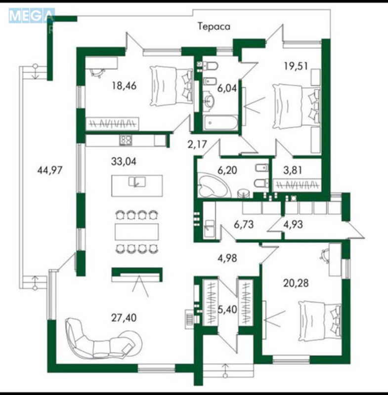 Продаж дома, 1&nbsp; поверх, 160&nbsp;кв.м, 4&nbsp;кімнати, ділянка 7&nbsp;соток, <a class="location-link" href="/dmitrovka-selo-kv-kievo-svyatoshinskij-rajon/" title="Недвижимость Дмитрівка">Дмитрівка</a>, Привітна, 114 (изображение 3)