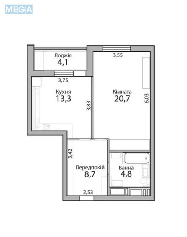 Продаж 1 кімнатної квартири (52/?/?), 12 пов. 25 пов. будинку, <a class="location-link" href="/kiev/" title="Недвижимость Київ">Київ</a>, <a class="location-link" href="/kiev/dneprovskij/" title="Недвижимость Дніпровський район">Дніпровський р-н</a>, Воскресенська вул., 12А (изображение 16)