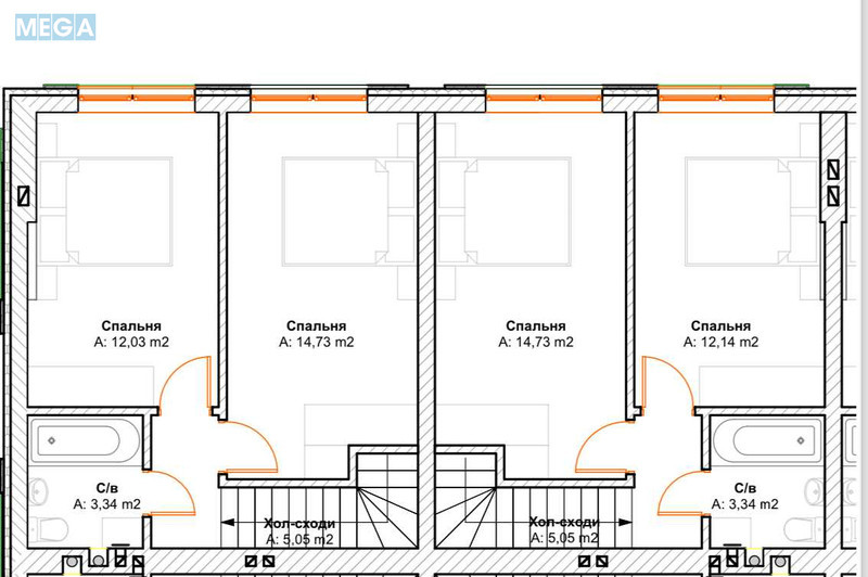 Продаж дома, 2&nbsp;поверху, 71&nbsp;кв.м, 3&nbsp;кімнати, ділянка 1&nbsp;сотка, <a class="location-link" href="/gatnoe/" title="Недвижимость Гатне">Гатне</a>, Святопетровського, 34 (изображение 8)
