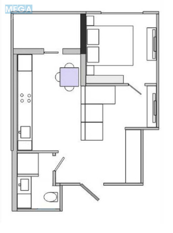 Продаж 1 кімнатної квартири (40/12/22), 23 пов. 26 пов. будинку, <a class="location-link" href="/kiev/" title="Недвижимость Київ">Київ</a>, <a class="location-link" href="/kiev/solomenskij/" title="Недвижимость Солом'янський район">Солом'янський р-н</a>, Кадетський Гай вул., 8 (изображение 13)
