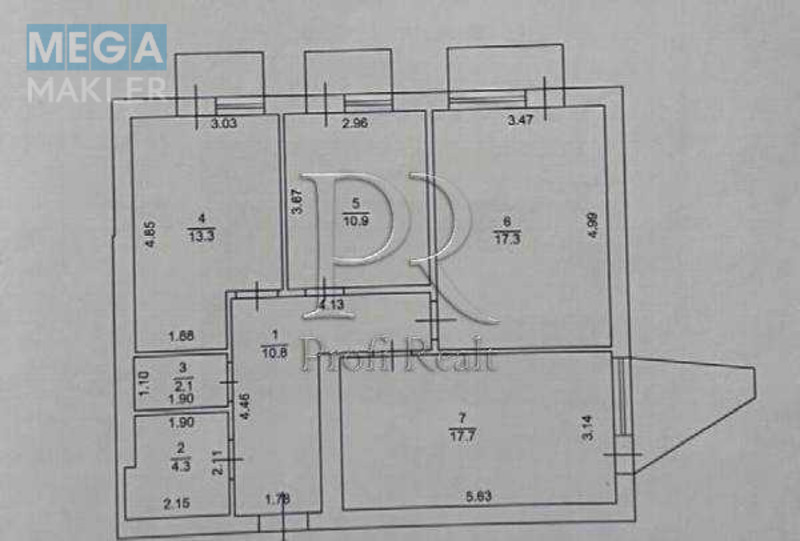 Продаж 3 кімнатної квартири (78/45/13), 6 пов. 8 пов. будинку, <a class="location-link" href="/belogorodka-selo-kv/" title="Недвижимость Білогородка">Білогородка</a>, Ювілейний провулок, 3 (изображение 17)