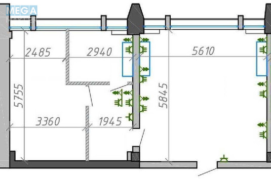 Оренда комерційної нерухомості, 66&nbsp;кв.м, под офис, <a class="location-link" href="/kiev/" title="Недвижимость Київ">Київ</a>, <a class="location-link" href="/kiev/dneprovskij/" title="Недвижимость Дніпровський район">Дніпровський р-н</a>, Евгения Сверстюка ул., 11Б (изображение 12)