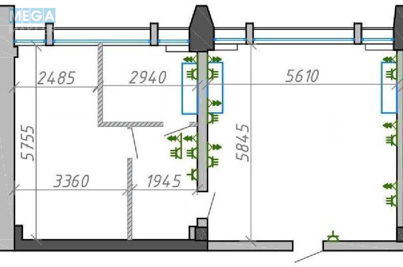 Оренда комерційної нерухомості, 66&nbsp;кв.м, под офис, <a class="location-link" href="/kiev/" title="Недвижимость Київ">Київ</a>, <a class="location-link" href="/kiev/dneprovskij/" title="Недвижимость Дніпровський район">Дніпровський р-н</a>, Евгения Сверстюка ул., 11Б (изображение 12)