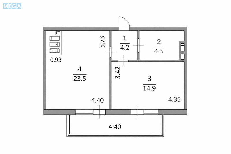 Продаж 1 кімнатної квартири (53,5/20/25), 15 пов. 31 пов. будинку, <a class="location-link" href="/kiev/" title="Недвижимость Київ">Київ</a>, <a class="location-link" href="/kiev/pecherskij/" title="Недвижимость Печерський район">Печерський р-н</a>, Леси Украинки бульв., 7-в (изображение 10)