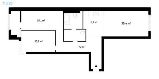 Продаж 2 кімнатної квартири (82/45/29), 7 пов. 23 пов. будинку, <a class="location-link" href="/kiev/" title="Недвижимость Київ">Київ</a>, <a class="location-link" href="/kiev/shevchenkovskij/" title="Недвижимость Шевченківський район">Шевченківський р-н</a>, Перемоги просп., 42А (изображение 15)
