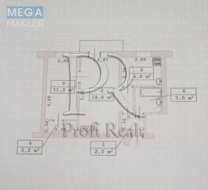 Продаж 2 кімнатної квартири (45/30/7), 2 пов. 5 пов. будинку, <a class="location-link" href="/kiev/" title="Недвижимость Київ">Київ</a>, <a class="location-link" href="/kiev/shevchenkovskij/" title="Недвижимость Шевченківський район">Шевченківський р-н</a>, Ольжича вулиця, 7 (изображение 12)