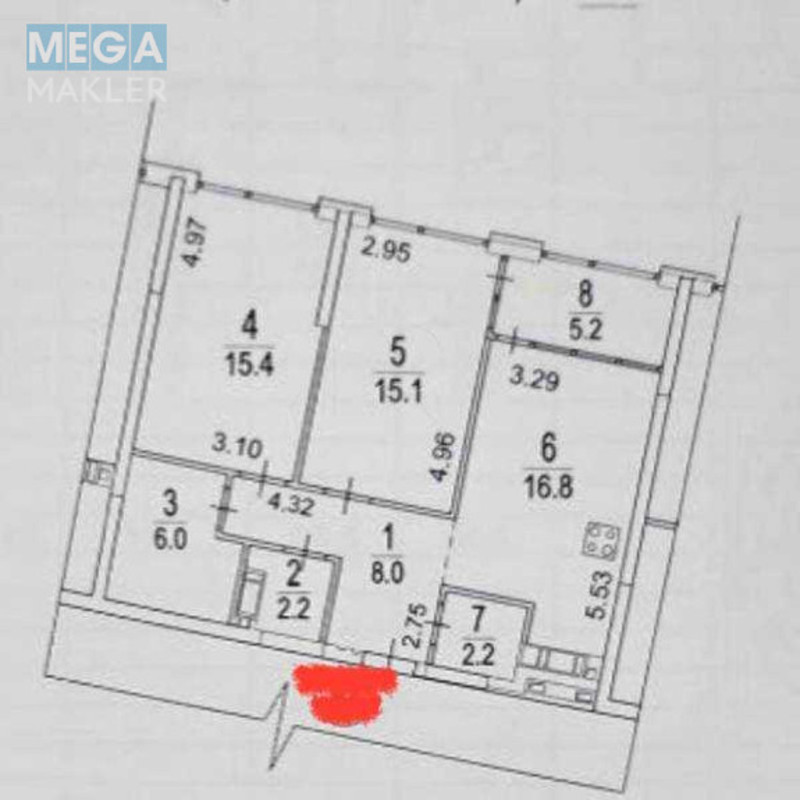 Продаж 2 кімнатної квартири (71/31/22), 8 пов. 26 пов. будинку, <a class="location-link" href="/kiev/" title="Недвижимость Київ">Київ</a>, <a class="location-link" href="/kiev/darnickij/" title="Недвижимость Дарницький район">Дарницький р-н</a>, Дніпровська набережна, 15Д (изображение 17)