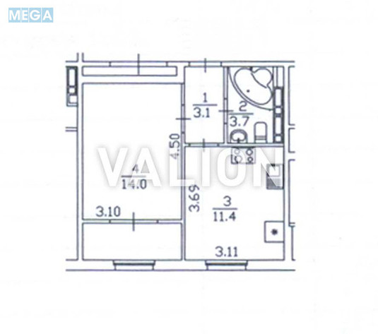 Продаж 1 кімнатної квартири (36/14/12), 4 пов. 16 пов. будинку, <a class="location-link" href="/kiev/" title="Недвижимость Київ">Київ</a>, <a class="location-link" href="/kiev/goloseevskij/" title="Недвижимость Голосіївський район">Голосіївський р-н</a>, Михайла Максимовича вул., 28д (изображение 8)