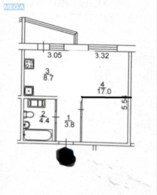 Продаж 1 кімнатної квартири (37/?/9), 6 пов. 6 пов. будинку, <a class="location-link" href="/kiev/" title="Недвижимость Київ">Київ</a>, <a class="location-link" href="/kiev/svyatoshinskij/" title="Недвижимость Святошинський район">Святошинський р-н</a>, Стеценко ул., 75 (изображение 24)