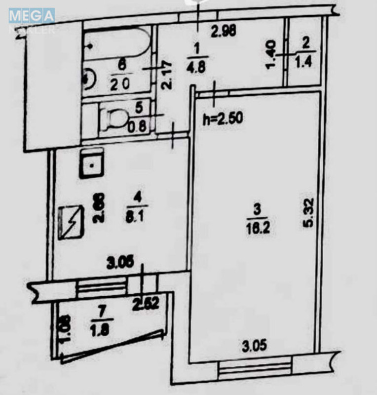 Продаж 1 кімнатної квартири (34/18/8,1), 6 пов. 16 пов. будинку, <a class="location-link" href="/kiev/" title="Недвижимость Київ">Київ</a>, <a class="location-link" href="/kiev/dneprovskij/" title="Недвижимость Дніпровський район">Дніпровський р-н</a>, Радужная ул., 16 (изображение 2)