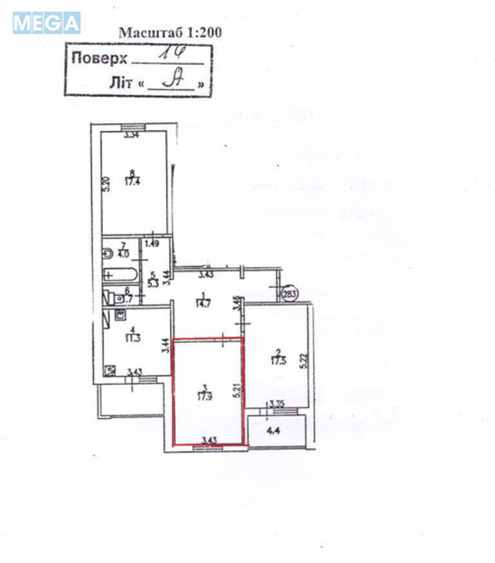 Продаж 3 кімнатної квартири (97/?/?), 14 пов. 22 пов. будинку, <a class="location-link" href="/kiev/" title="Недвижимость Київ">Київ</a>, <a class="location-link" href="/kiev/darnickij/" title="Недвижимость Дарницький район">Дарницький р-н</a>, Олени Пчілки вул., 2б (изображение 16)