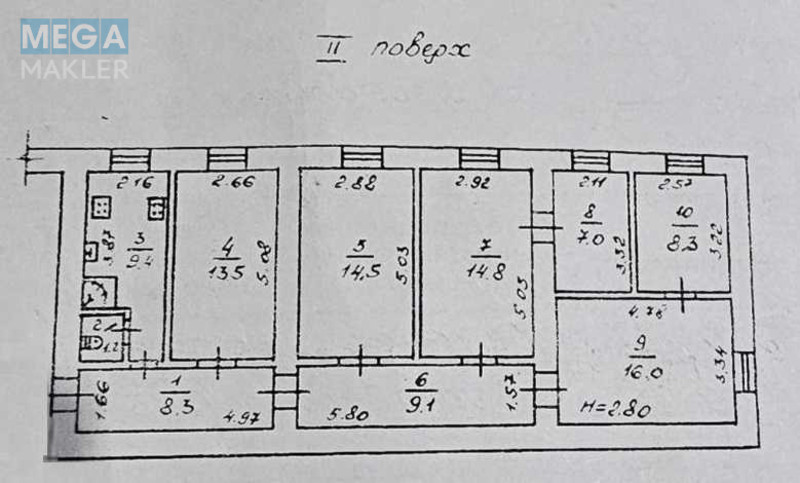 Продаж 5 кімнатної квартири (108/?/9), 2 пов. 3 пов. будинку, <a class="location-link" href="/odessa/" title="Недвижимость Одеса">Одеса</a>, <a class="location-link" href="/odessa/malinovskij/" title="Недвижимость Малиновський район">Малиновський р-н</a>, Б.Хмельницкого (изображение 9)