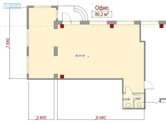 Оренда окремої будівлі/побудови, 86,20&nbsp;кв.м, <a class="location-link" href="/kiev/" title="Недвижимость Київ">Київ</a>, <a class="location-link" href="/kiev/shevchenkovskij/" title="Недвижимость Шевченківський район">Шевченківський р-н</a>, Глубочицкая ул., 17 (изображение 8)