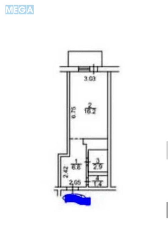 Продаж 1 кімнатної квартири (28,3/11,2/5), 6 пов. 20 пов. будинку, <a class="location-link" href="/kiev/" title="Недвижимость Київ">Київ</a>, <a class="location-link" href="/kiev/shevchenkovskij/" title="Недвижимость Шевченківський район">Шевченківський р-н</a>, Даниила Щербаковского ул., 52 (изображение 10)