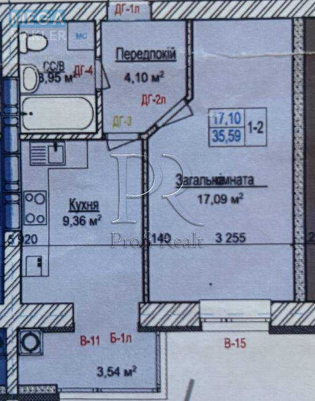 Продаж 1 кімнатної квартири (39/17/12), 2 пов. 11 пов. будинку, <a class="location-link" href="/sofievskaya-borshagovka/" title="Недвижимость Софіївська Борщагівка">Софіївська Борщагівка</a>, Героїв Небесної Сотні алея, 14/2 (изображение 12)