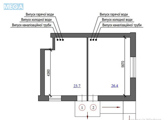 Оренда комерційної нерухомості, 50&nbsp;кв.м, под магазин, <a class="location-link" href="/kiev/" title="Недвижимость Київ">Київ</a>, <a class="location-link" href="/kiev/podolskij/" title="Недвижимость Подільський район">Подільський р-н</a>, Червонопільська вул., 13/16 (изображение 4)