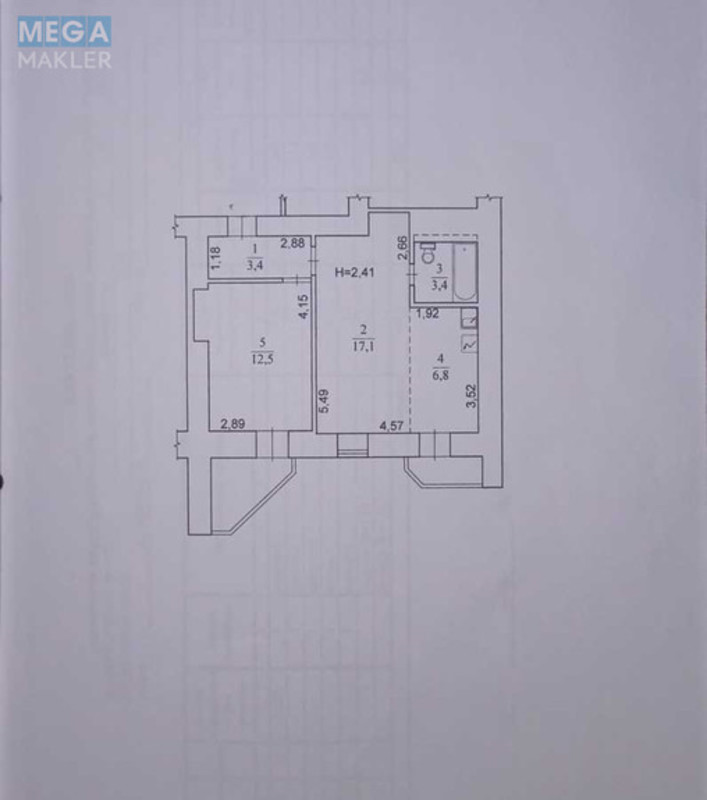 Продаж 1 кімнатної квартири (48,2/29,6/6,8), 13 пов. 13 пов. будинку, <a class="location-link" href="/kiev/" title="Недвижимость Київ">Київ</a>, <a class="location-link" href="/kiev/goloseevskij/" title="Недвижимость Голосіївський район">Голосіївський р-н</a>, Михайла Ломоносова вул., 60а (изображение 2)