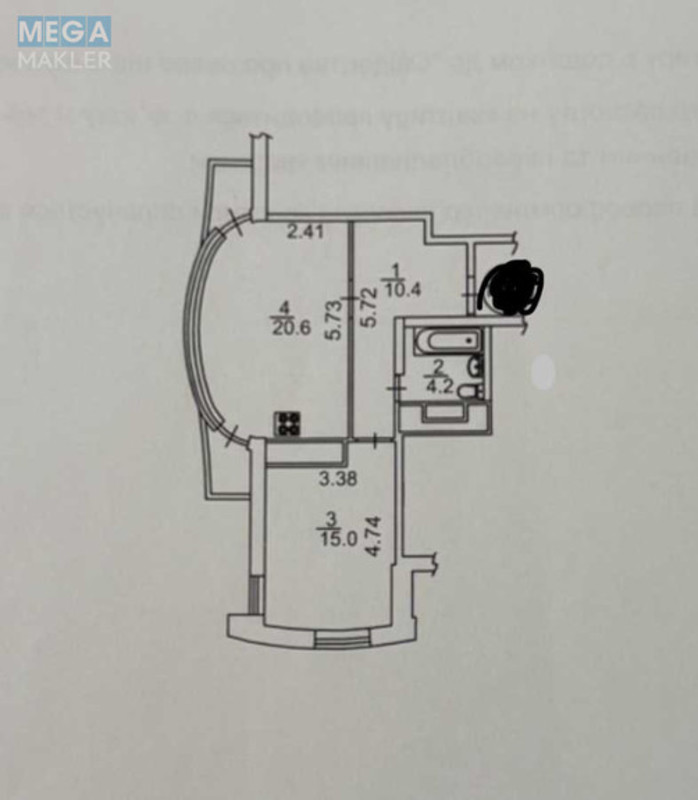 Продаж 1 кімнатної квартири (52/15/31), 17 пов. 25 пов. будинку, <a class="location-link" href="/kiev/" title="Недвижимость Київ">Київ</a>, <a class="location-link" href="/kiev/podolskij/" title="Недвижимость Подільський район">Подільський р-н</a>, Вишгородська вул., 45 (изображение 15)
