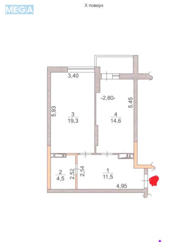 Продаж 1 кімнатної квартири (50/19/14), 10 пов. 25 пов. будинку, <a class="location-link" href="/kiev/" title="Недвижимость Київ">Київ</a>, <a class="location-link" href="/kiev/goloseevskij/" title="Недвижимость Голосіївський район">Голосіївський р-н</a>, Академика Глушкова просп., 42 (изображение 7)