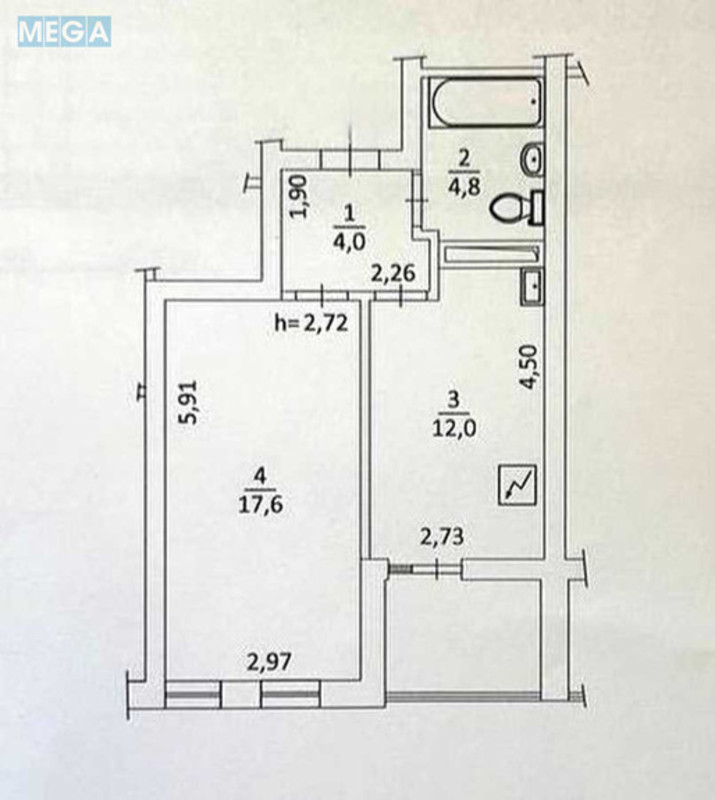Продаж 1 кімнатної квартири (43,2/17/12), 21 пов. 25 пов. будинку, <a class="location-link" href="/kiev/" title="Недвижимость Київ">Київ</a>, <a class="location-link" href="/kiev/obolonskij/" title="Недвижимость Оболонський район">Оболонський р-н</a>, Автозаводська вул., 72б (изображение 4)
