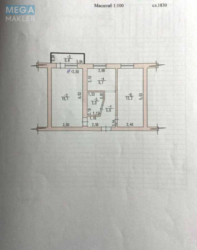 Продаж 2 кімнатної квартири (44/29,3/5,7), 3 пов. 5 пов. будинку, <a class="location-link" href="/ilichevsk/" title="Недвижимость Іллічівськ">Іллічівськ</a>, Парусная, 12 (изображение 14)