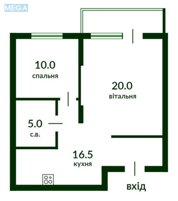 Продаж 2 кімнатної квартири (52/30/16,5), 5 пов. 5 пов. будинку, <a class="location-link" href="/kiev/" title="Недвижимость Київ">Київ</a>, <a class="location-link" href="/kiev/goloseevskij/" title="Недвижимость Голосіївський район">Голосіївський р-н</a>, Михайла Ломоносова вул., 48 (изображение 14)