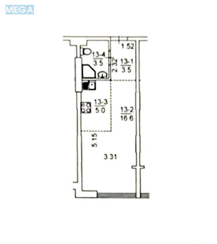 Продаж 1 кімнатної квартири (28,6/?/5), 3 пов. 5 пов. будинку, <a class="location-link" href="/kiev/" title="Недвижимость Київ">Київ</a>, <a class="location-link" href="/kiev/shevchenkovskij/" title="Недвижимость Шевченківський район">Шевченківський р-н</a>, Тропініна вул., 12 (изображение 2)