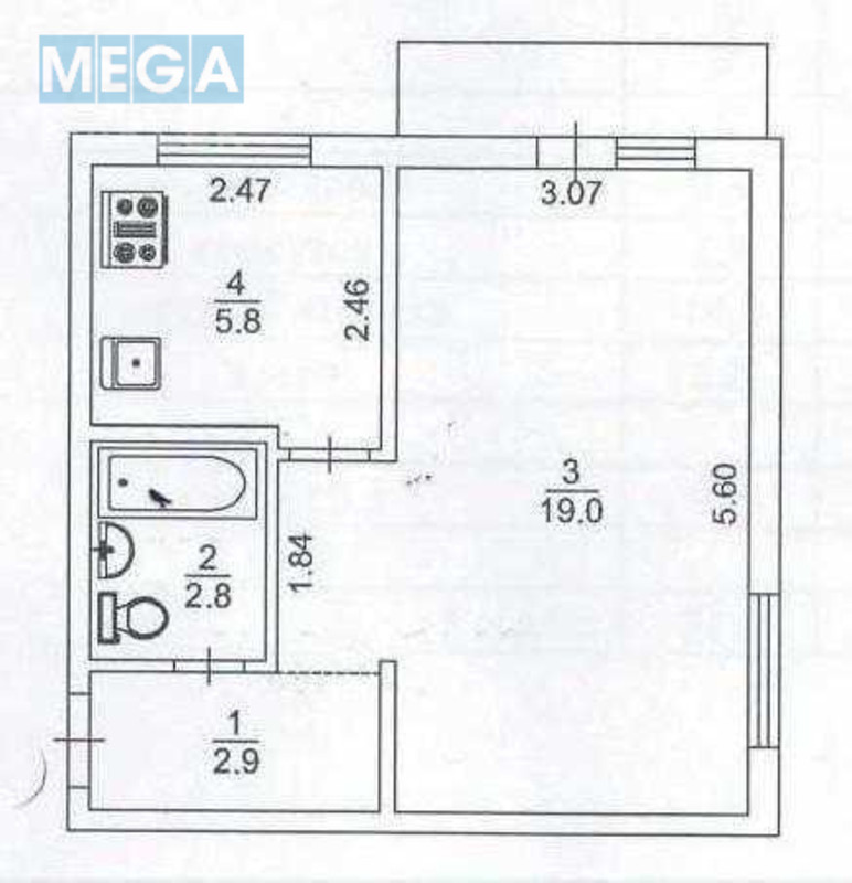 Продаж 1 кімнатної квартири (32/18/6), 5 пов. 5 пов. будинку, <a class="location-link" href="/kiev/" title="Недвижимость Київ">Київ</a>, <a class="location-link" href="/kiev/solomenskij/" title="Недвижимость Солом'янський район">Солом'янський р-н</a>, Любомира Гузара просп., 14 (изображение 17)