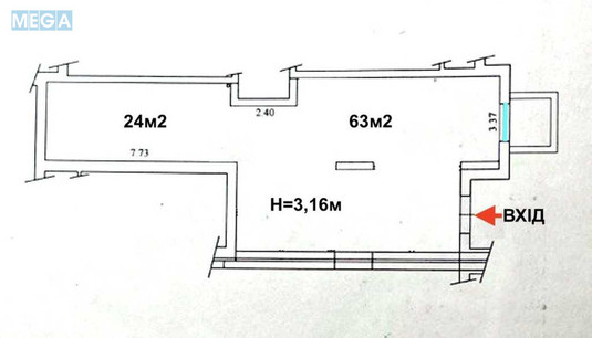 Оренда комерційної нерухомості, 88&nbsp;кв.м, под магазин, <a class="location-link" href="/kiev/" title="Недвижимость Київ">Київ</a>, <a class="location-link" href="/kiev/dneprovskij/" title="Недвижимость Дніпровський район">Дніпровський р-н</a>, Микільсько-Слобідська вул., 13 (изображение 3)