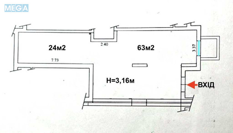 Оренда комерційної нерухомості, 88&nbsp;кв.м, под магазин, <a class="location-link" href="/kiev/" title="Недвижимость Київ">Київ</a>, <a class="location-link" href="/kiev/dneprovskij/" title="Недвижимость Дніпровський район">Дніпровський р-н</a>, Микільсько-Слобідська вул., 13 (изображение 3)