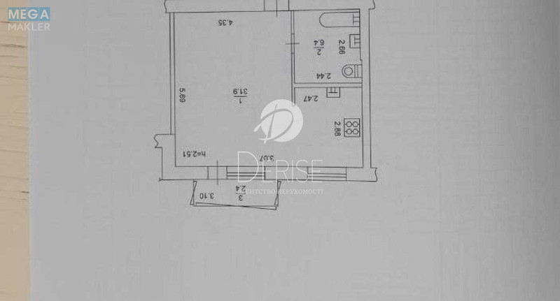 Продаж 1 кімнатної квартири (41/31/7), 2 пов. 9 пов. будинку, <a class="location-link" href="/kiev/" title="Недвижимость Київ">Київ</a>, <a class="location-link" href="/kiev/pecherskij/" title="Недвижимость Печерський район">Печерський р-н</a>, Предславинська вул., 51 (изображение 14)